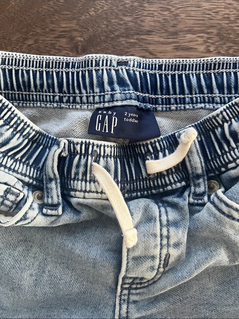 GAP Light Wash Drawstring Kids Jeans 2T